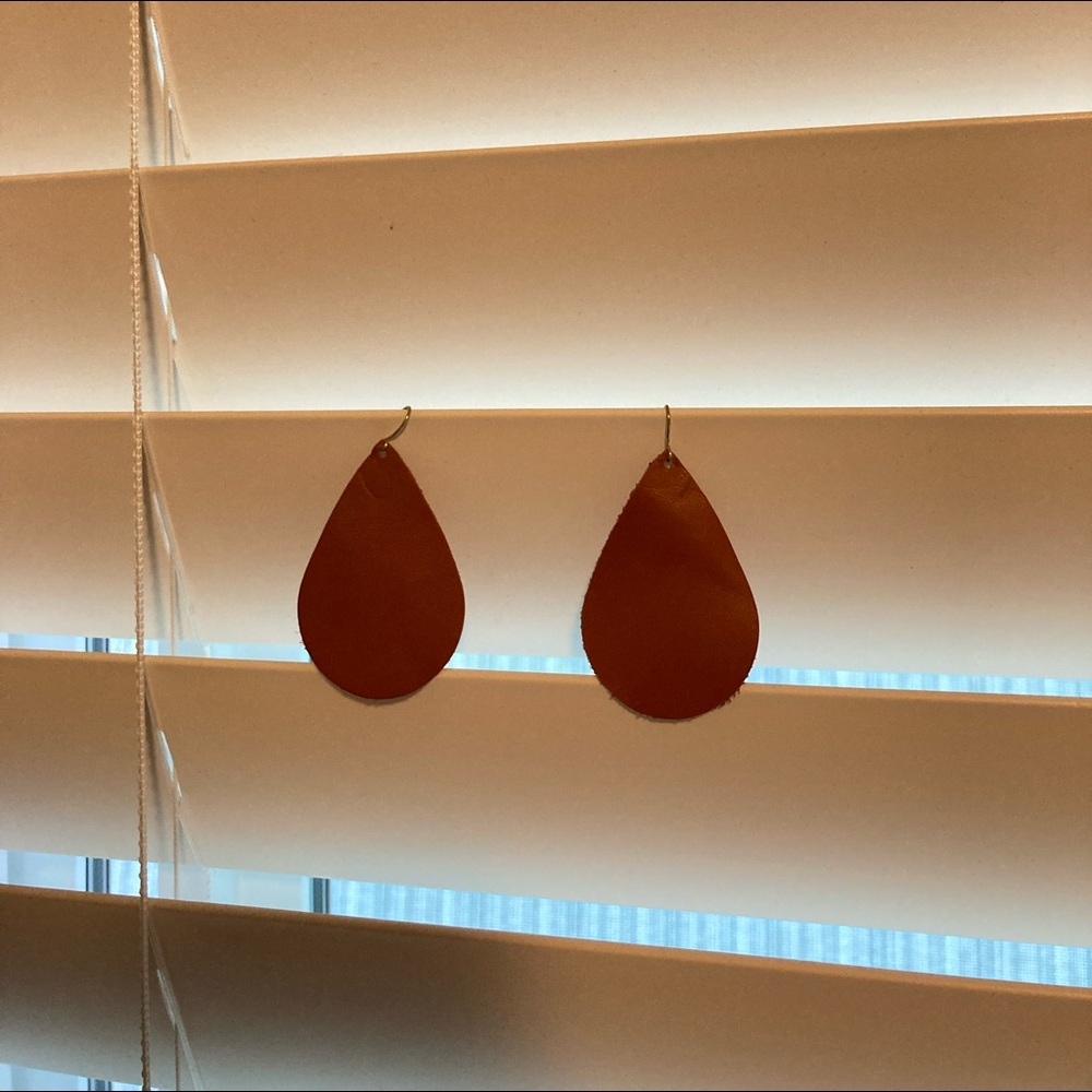 Genuine Italian leather earrings, from Italy